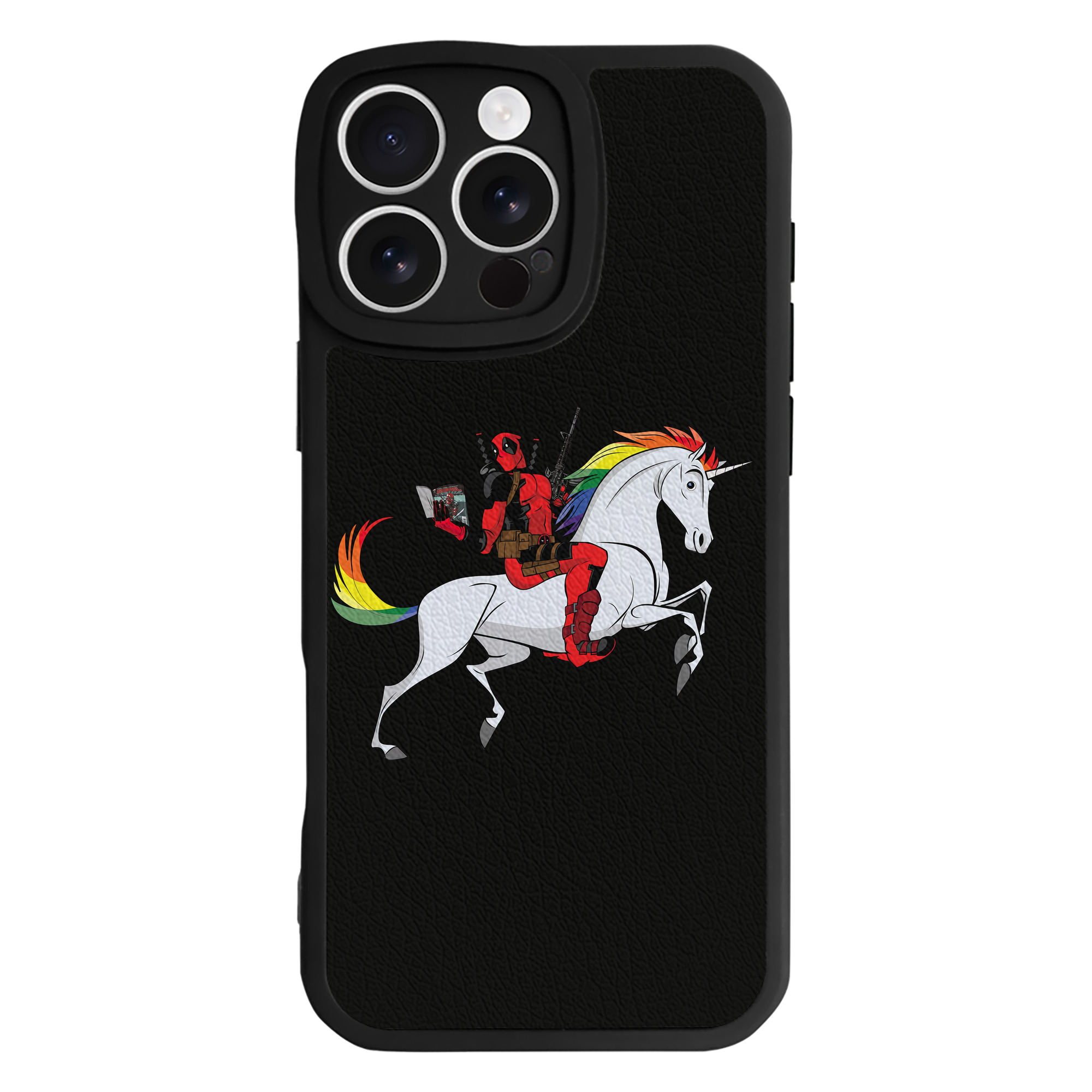 （画像用） Deadpool デッドプール 【iPhone 16シリーズ対応】シリコンスマホケース（レザー調） 材質：シリコン